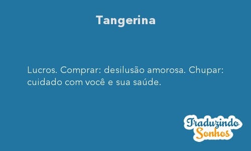 Significado do sonho Tangerina