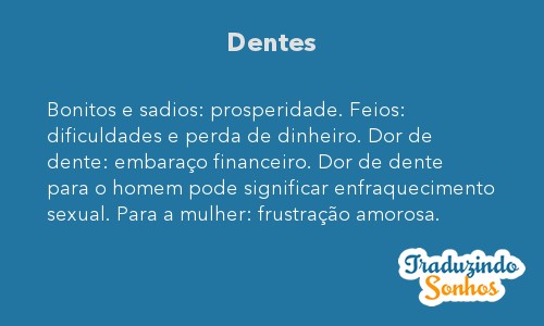 Featured image of post Significado Sonhar Com Dente Caindo