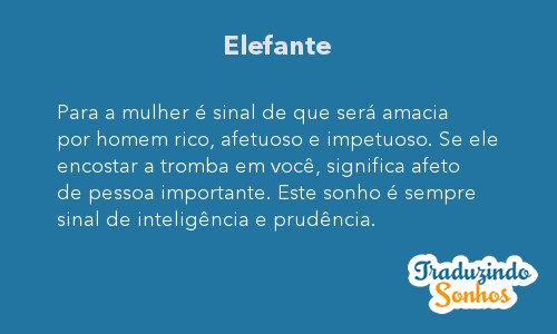 Significado do sonho Elefante